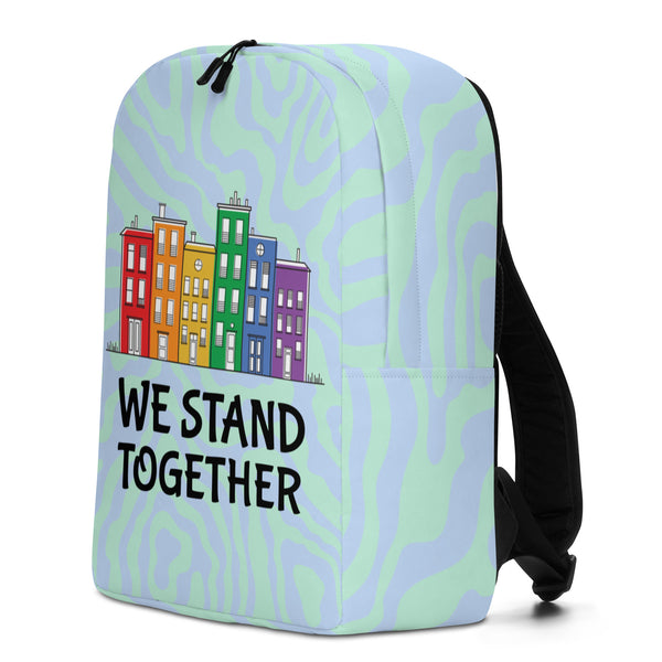  We Stand Together Minimalist Backpack by Queer In The World Originals sold by Queer In The World: The Shop - LGBT Merch Fashion