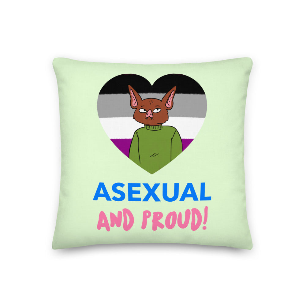  Asexual And Proud Premium Pillow by Queer In The World Originals sold by Queer In The World: The Shop - LGBT Merch Fashion