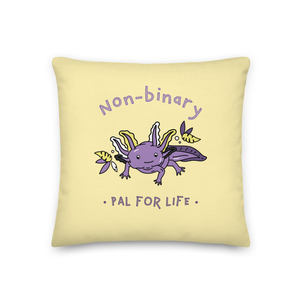  Non-Binary Pal For Life Premium Pillow by Printful sold by Queer In The World: The Shop - LGBT Merch Fashion