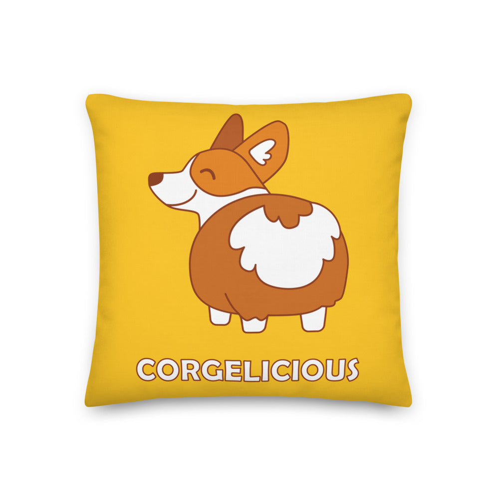  Corgelicious Premium Pillow by Queer In The World Originals sold by Queer In The World: The Shop - LGBT Merch Fashion