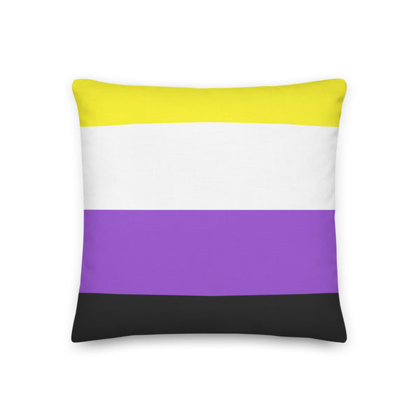  Non-Binary Premium Pillow by Queer In The World Originals sold by Queer In The World: The Shop - LGBT Merch Fashion