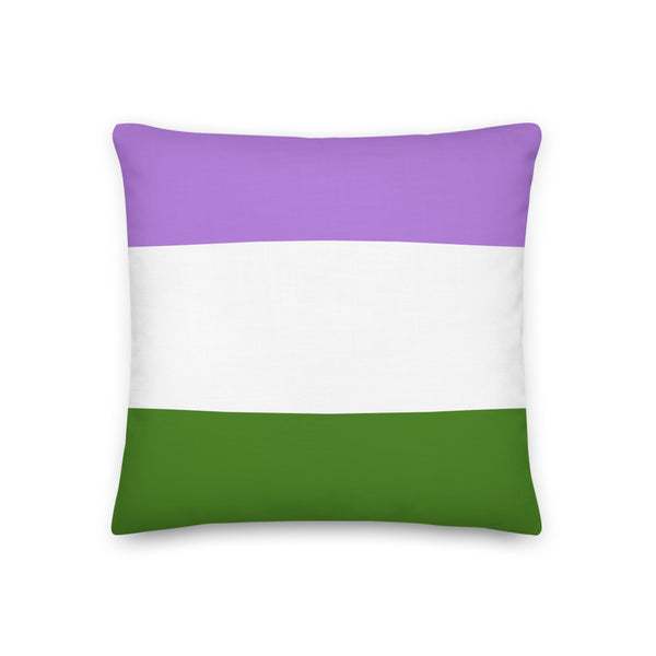  Genderqueer Premium Pillow by Queer In The World Originals sold by Queer In The World: The Shop - LGBT Merch Fashion