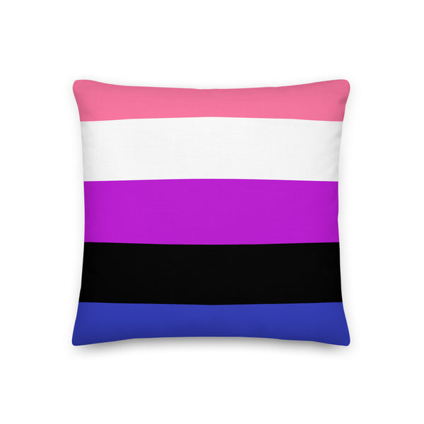  Genderfluid Premium Pillow by Queer In The World Originals sold by Queer In The World: The Shop - LGBT Merch Fashion