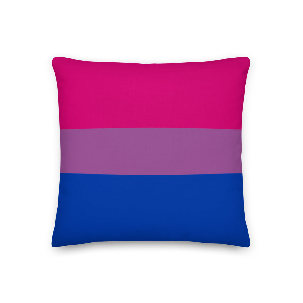  Bisexual Premium Pillow by Queer In The World Originals sold by Queer In The World: The Shop - LGBT Merch Fashion