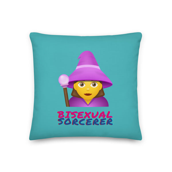  Bisexual Sorcerer Pillow by Queer In The World Originals sold by Queer In The World: The Shop - LGBT Merch Fashion