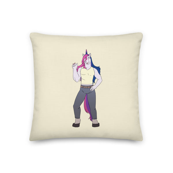  Bisexual Unicorn Pillow by Queer In The World Originals sold by Queer In The World: The Shop - LGBT Merch Fashion