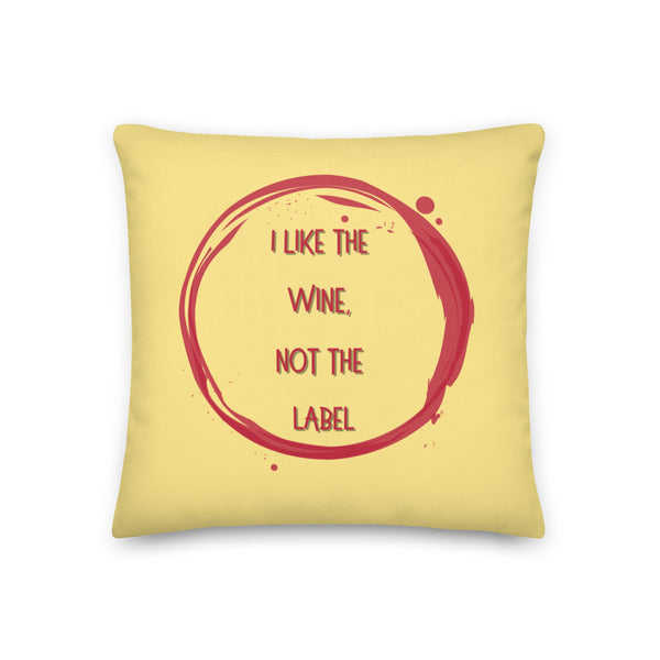  I Like The Wine Not The Label Pansexual Pillow by Queer In The World Originals sold by Queer In The World: The Shop - LGBT Merch Fashion