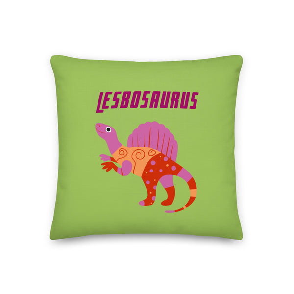  Lesbosaurus Pillow by Queer In The World Originals sold by Queer In The World: The Shop - LGBT Merch Fashion