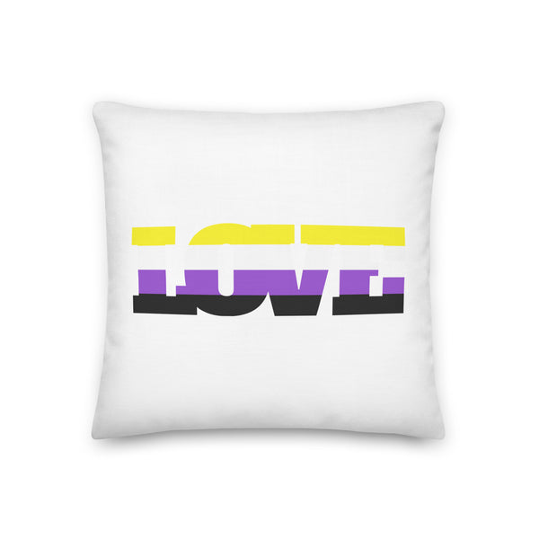  Non-Binary Love Pillow by Queer In The World Originals sold by Queer In The World: The Shop - LGBT Merch Fashion