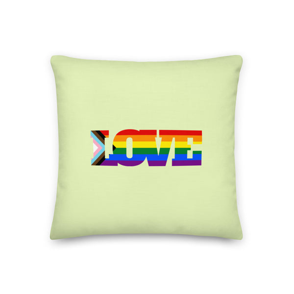  Progress LGBT Love Pillow by Queer In The World Originals sold by Queer In The World: The Shop - LGBT Merch Fashion