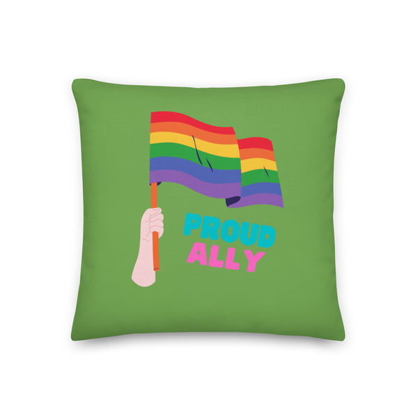  Proud Ally Pillow by Queer In The World Originals sold by Queer In The World: The Shop - LGBT Merch Fashion