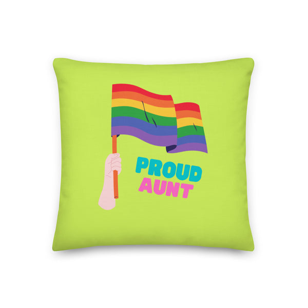  Proud Aunt Pillow by Queer In The World Originals sold by Queer In The World: The Shop - LGBT Merch Fashion