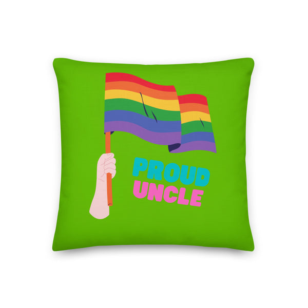  Proud Uncle Pillow by Queer In The World Originals sold by Queer In The World: The Shop - LGBT Merch Fashion