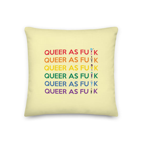  Queer As Fu*k Pillow by Queer In The World Originals sold by Queer In The World: The Shop - LGBT Merch Fashion