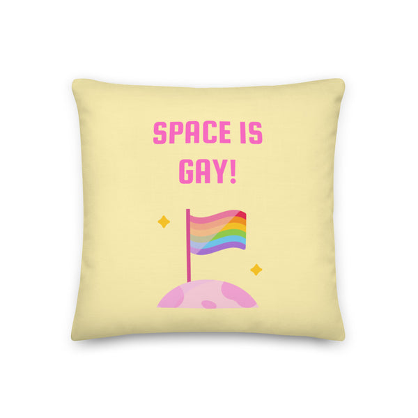  Space Is Gay Pillow by Queer In The World Originals sold by Queer In The World: The Shop - LGBT Merch Fashion