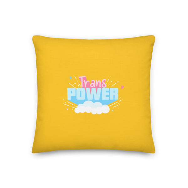  Stand Proud Trans Power Pillow by Queer In The World Originals sold by Queer In The World: The Shop - LGBT Merch Fashion