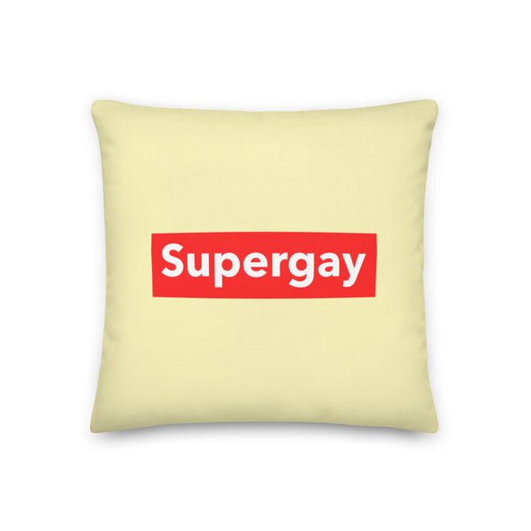  Supergay Pillow by Queer In The World Originals sold by Queer In The World: The Shop - LGBT Merch Fashion