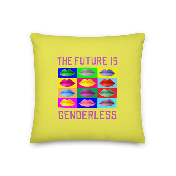  The Future Is Genderless Pillow by Queer In The World Originals sold by Queer In The World: The Shop - LGBT Merch Fashion