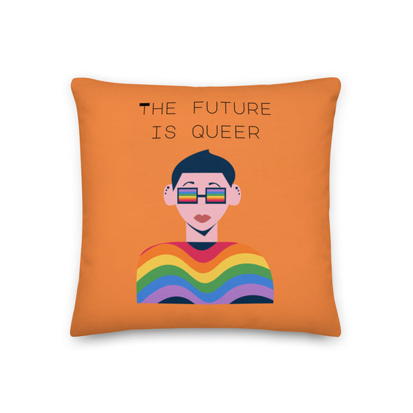  The Future Is Queer Pillow by Queer In The World Originals sold by Queer In The World: The Shop - LGBT Merch Fashion