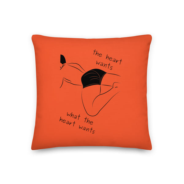  The Heart Wants What The Heart Wants Pillow by Queer In The World Originals sold by Queer In The World: The Shop - LGBT Merch Fashion