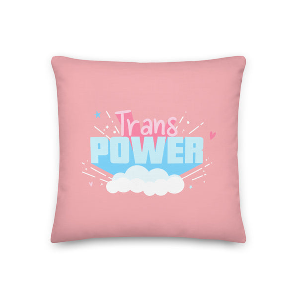  Trans Power Pillow by Queer In The World Originals sold by Queer In The World: The Shop - LGBT Merch Fashion