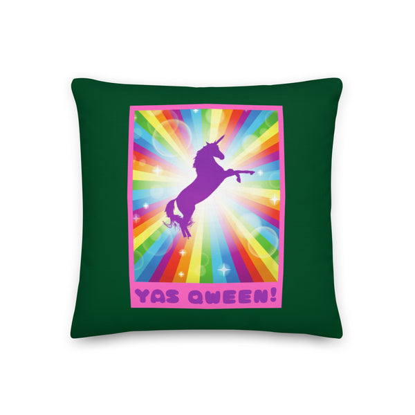  Yas Qween! Pillow by Queer In The World Originals sold by Queer In The World: The Shop - LGBT Merch Fashion