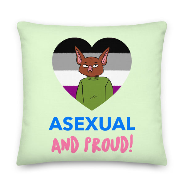  Asexual And Proud Premium Pillow by Queer In The World Originals sold by Queer In The World: The Shop - LGBT Merch Fashion