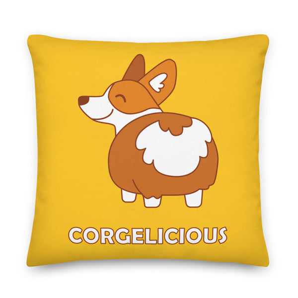  Corgelicious Premium Pillow by Queer In The World Originals sold by Queer In The World: The Shop - LGBT Merch Fashion
