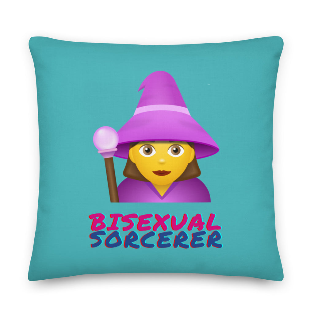  Bisexual Sorcerer Pillow by Queer In The World Originals sold by Queer In The World: The Shop - LGBT Merch Fashion