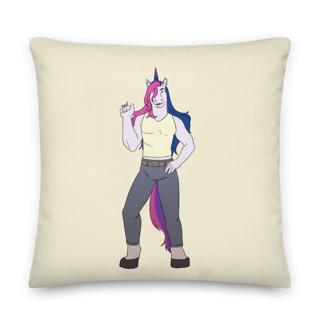  Bisexual Unicorn Pillow by Queer In The World Originals sold by Queer In The World: The Shop - LGBT Merch Fashion