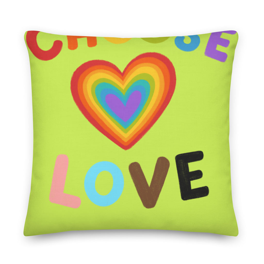  Choose Love Pillow by Queer In The World Originals sold by Queer In The World: The Shop - LGBT Merch Fashion