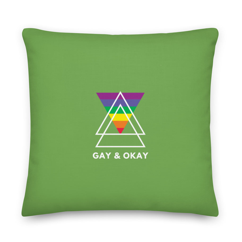  Gay & Ok Pillow by Queer In The World Originals sold by Queer In The World: The Shop - LGBT Merch Fashion