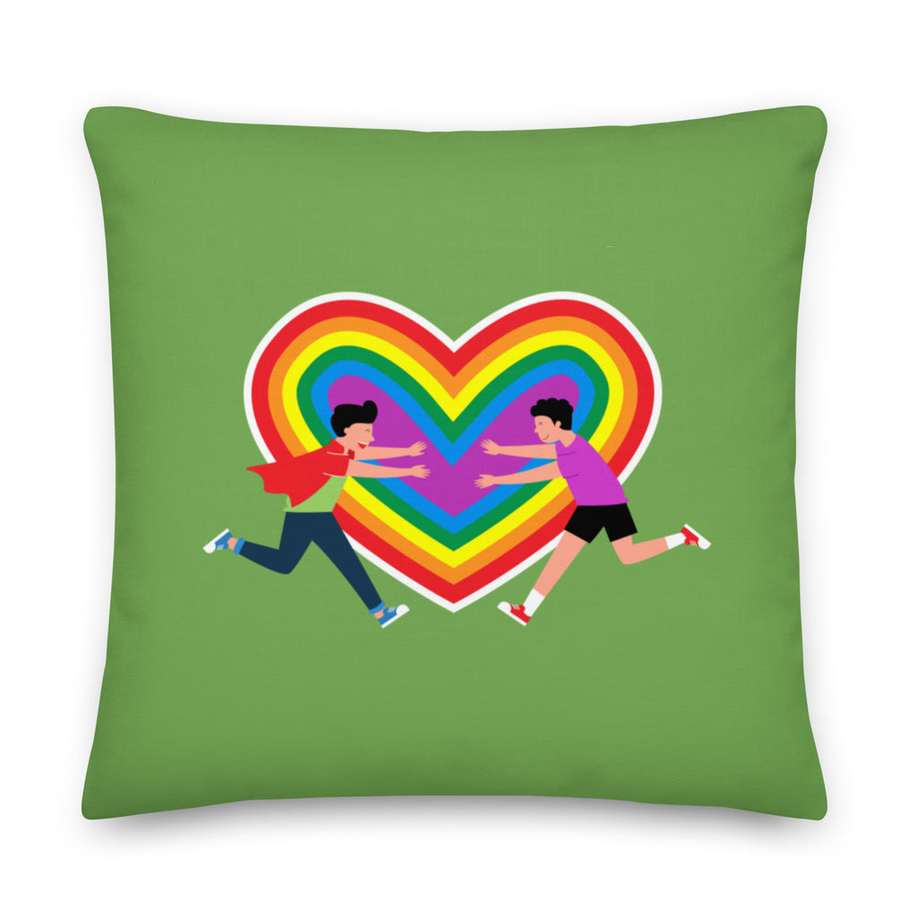  Gay Couple Pillow by Queer In The World Originals sold by Queer In The World: The Shop - LGBT Merch Fashion