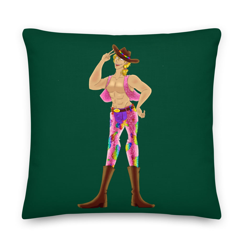  Gay Cowboy Pillow by Queer In The World Originals sold by Queer In The World: The Shop - LGBT Merch Fashion