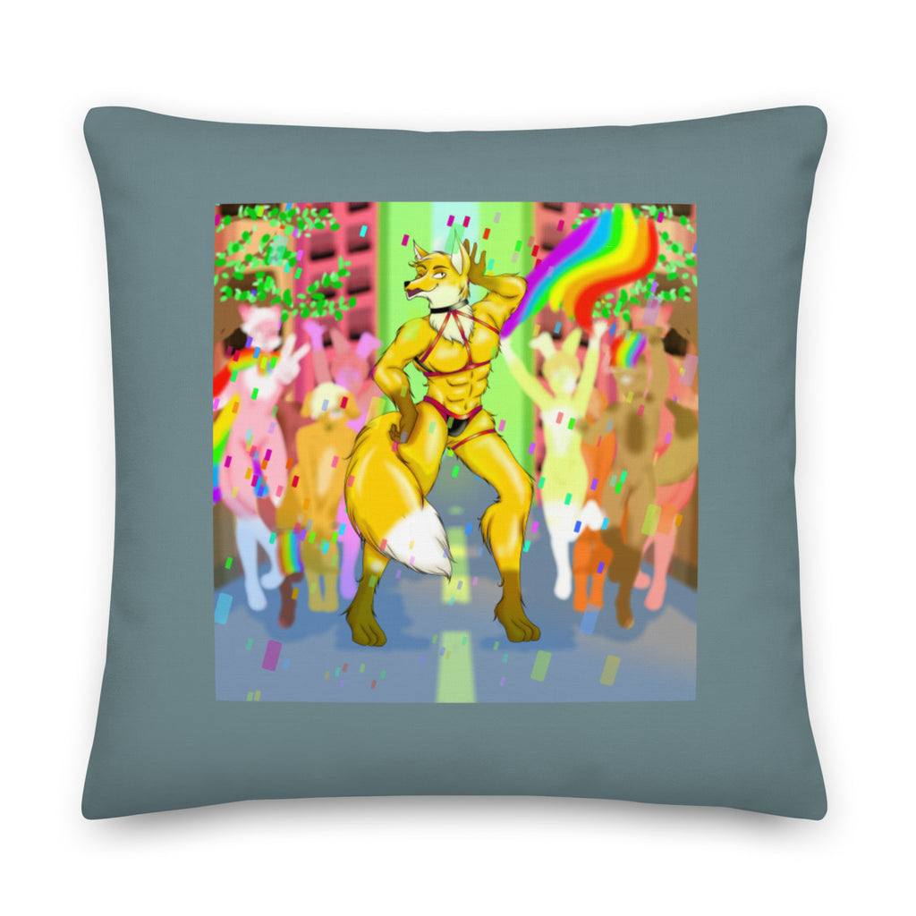  Gay Furry Pride Pillow by Printful sold by Queer In The World: The Shop - LGBT Merch Fashion