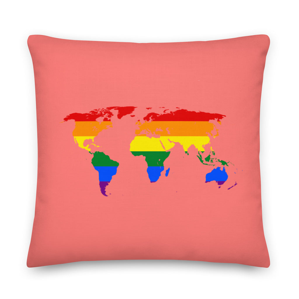  Gay Map Pillow by Queer In The World Originals sold by Queer In The World: The Shop - LGBT Merch Fashion