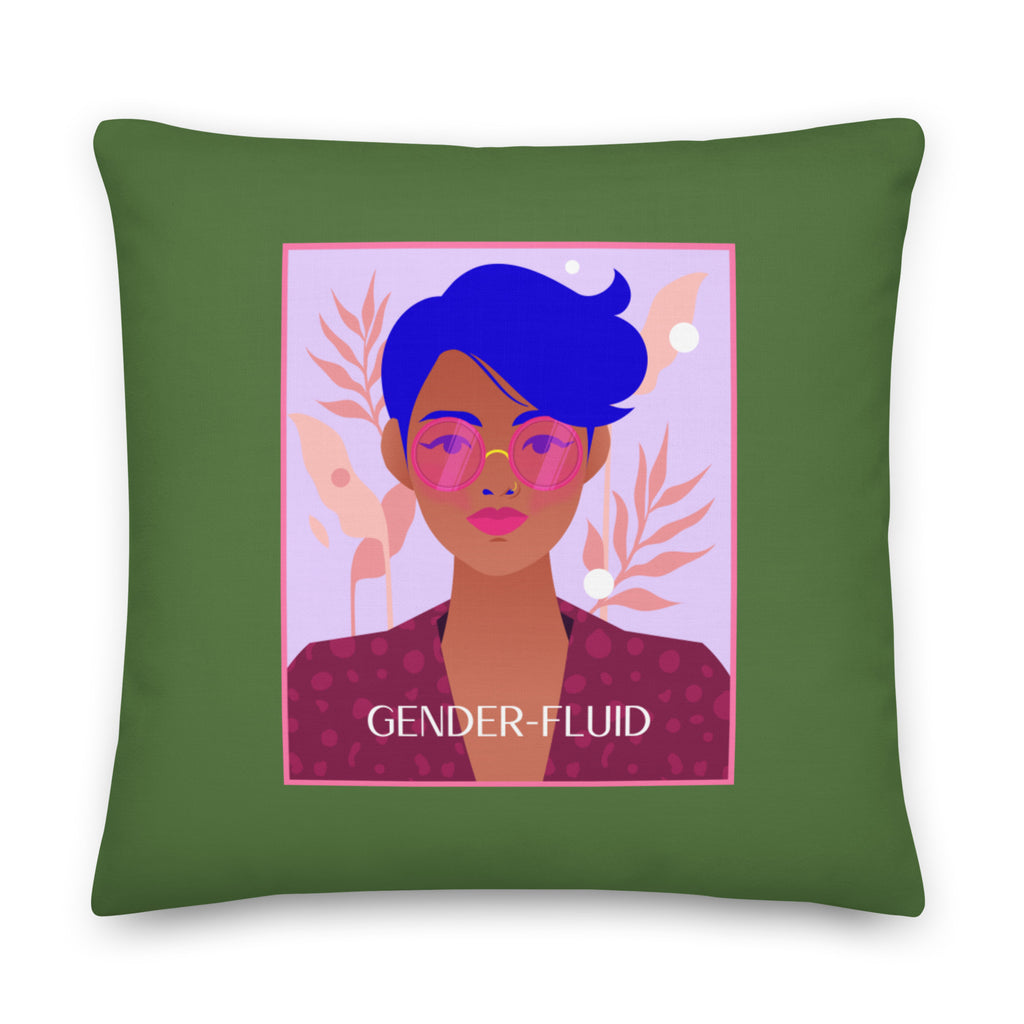  Gender-fluid Pillow by Queer In The World Originals sold by Queer In The World: The Shop - LGBT Merch Fashion