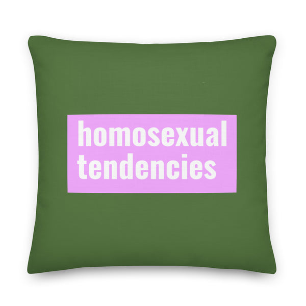  Homosexual Tendencies Pillow by Queer In The World Originals sold by Queer In The World: The Shop - LGBT Merch Fashion