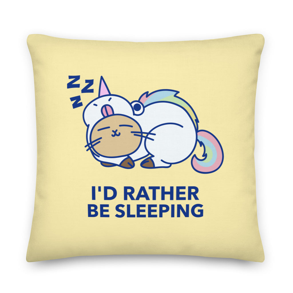  I'd Rather Be Sleeping Pillow by Queer In The World Originals sold by Queer In The World: The Shop - LGBT Merch Fashion