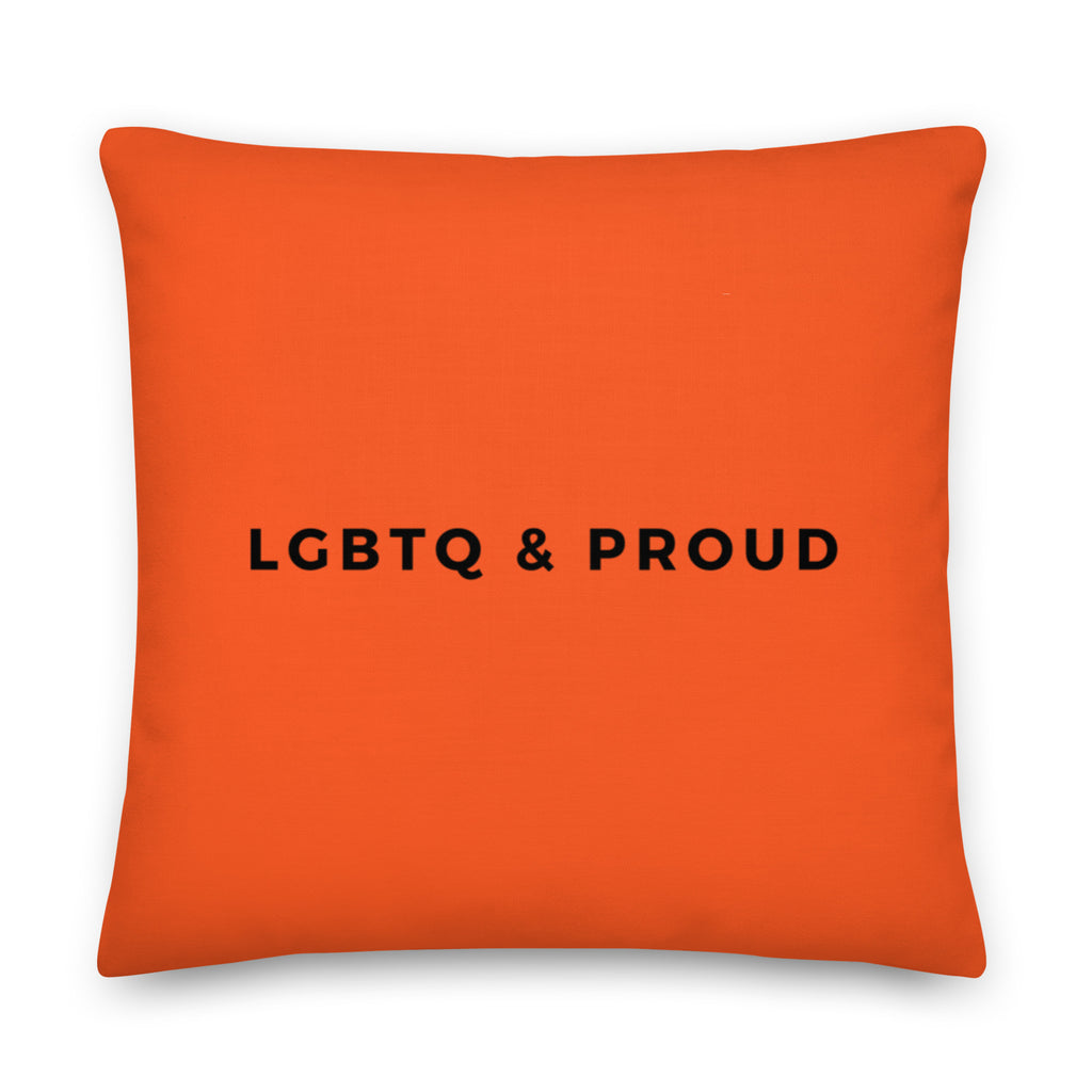  LGBTQ & Proud Pillow by Queer In The World Originals sold by Queer In The World: The Shop - LGBT Merch Fashion