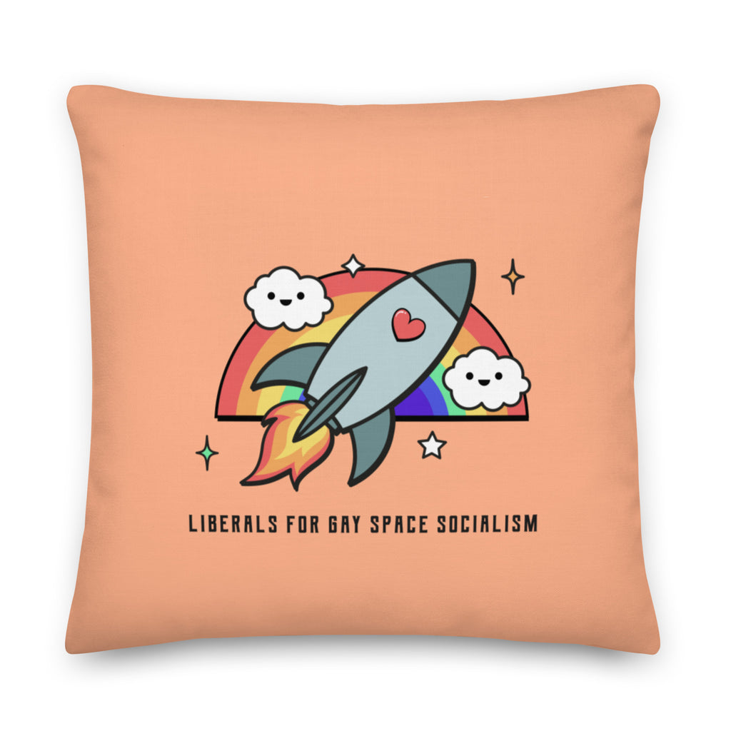  Liberals For Gay Space Socialism Pillow by Queer In The World Originals sold by Queer In The World: The Shop - LGBT Merch Fashion