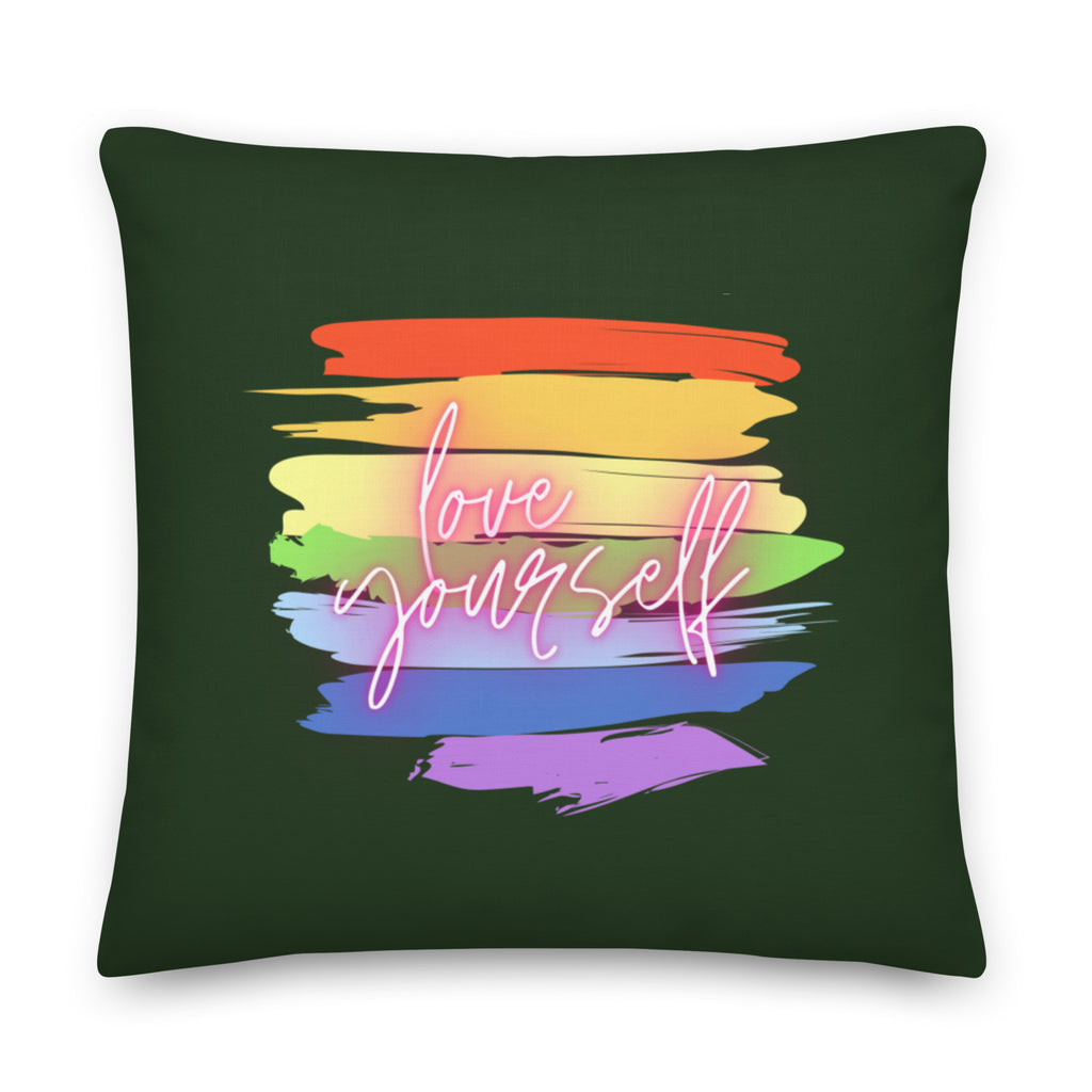  Love Yourself! Pillow by Queer In The World Originals sold by Queer In The World: The Shop - LGBT Merch Fashion