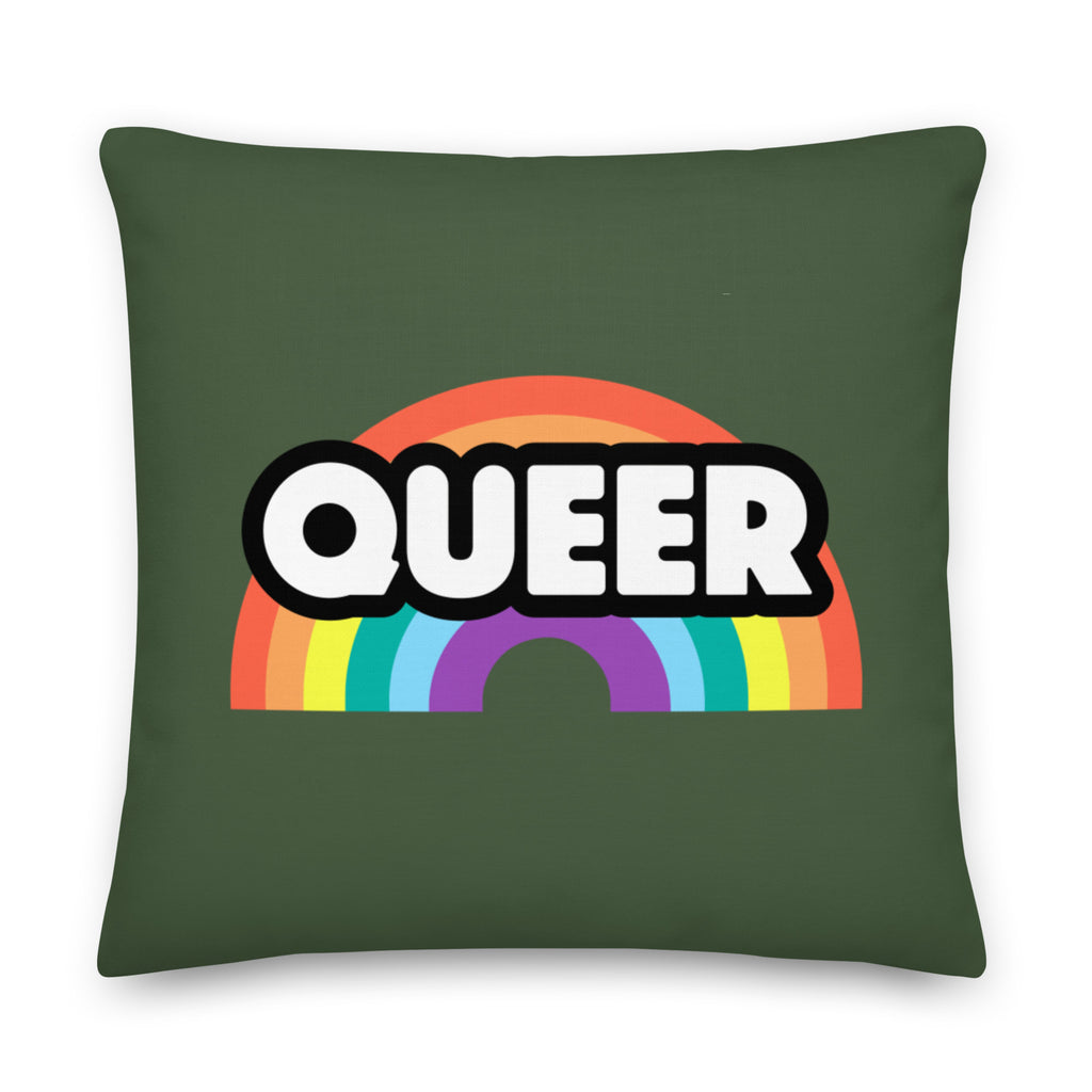  Queer Rainbow Pillow by Queer In The World Originals sold by Queer In The World: The Shop - LGBT Merch Fashion