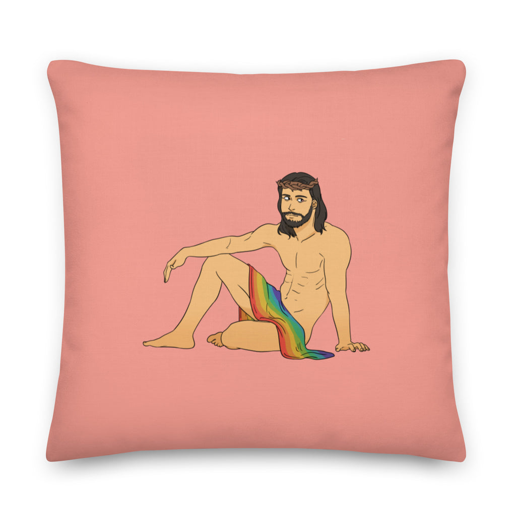  Sexy Gay Jesus Pillow by Queer In The World Originals sold by Queer In The World: The Shop - LGBT Merch Fashion
