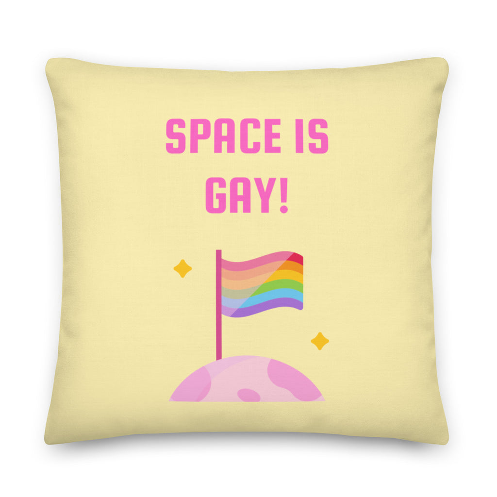  Space Is Gay Pillow by Queer In The World Originals sold by Queer In The World: The Shop - LGBT Merch Fashion