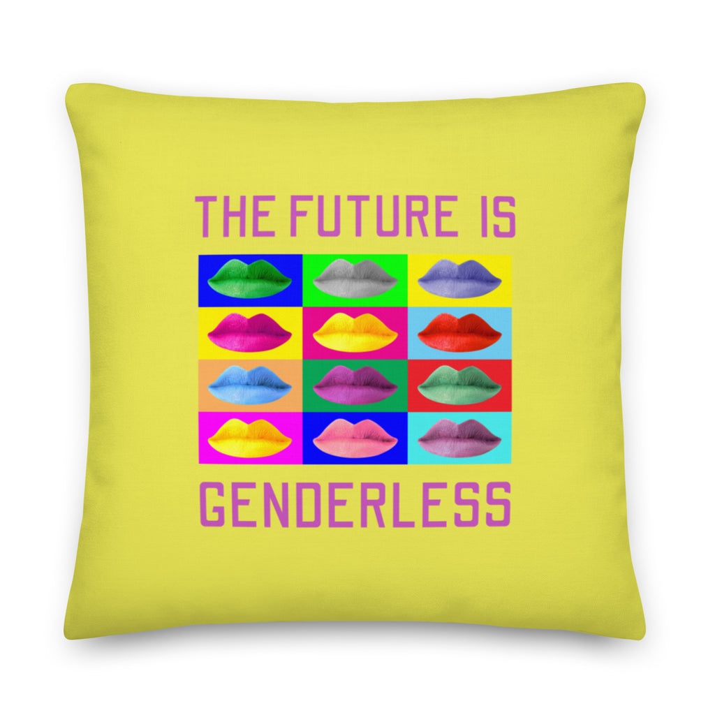  The Future Is Genderless Pillow by Queer In The World Originals sold by Queer In The World: The Shop - LGBT Merch Fashion