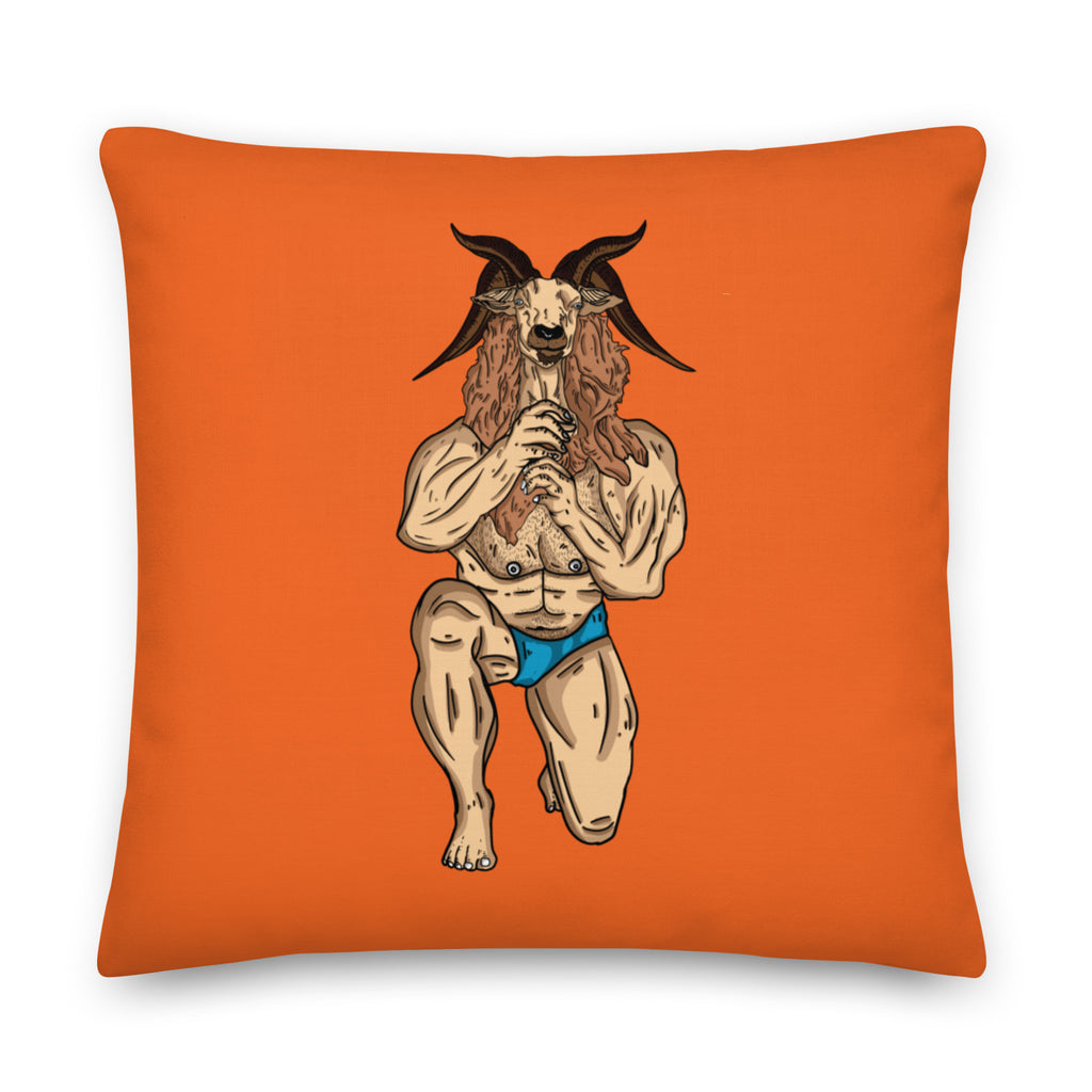  Throat Goat Pillow by Queer In The World Originals sold by Queer In The World: The Shop - LGBT Merch Fashion