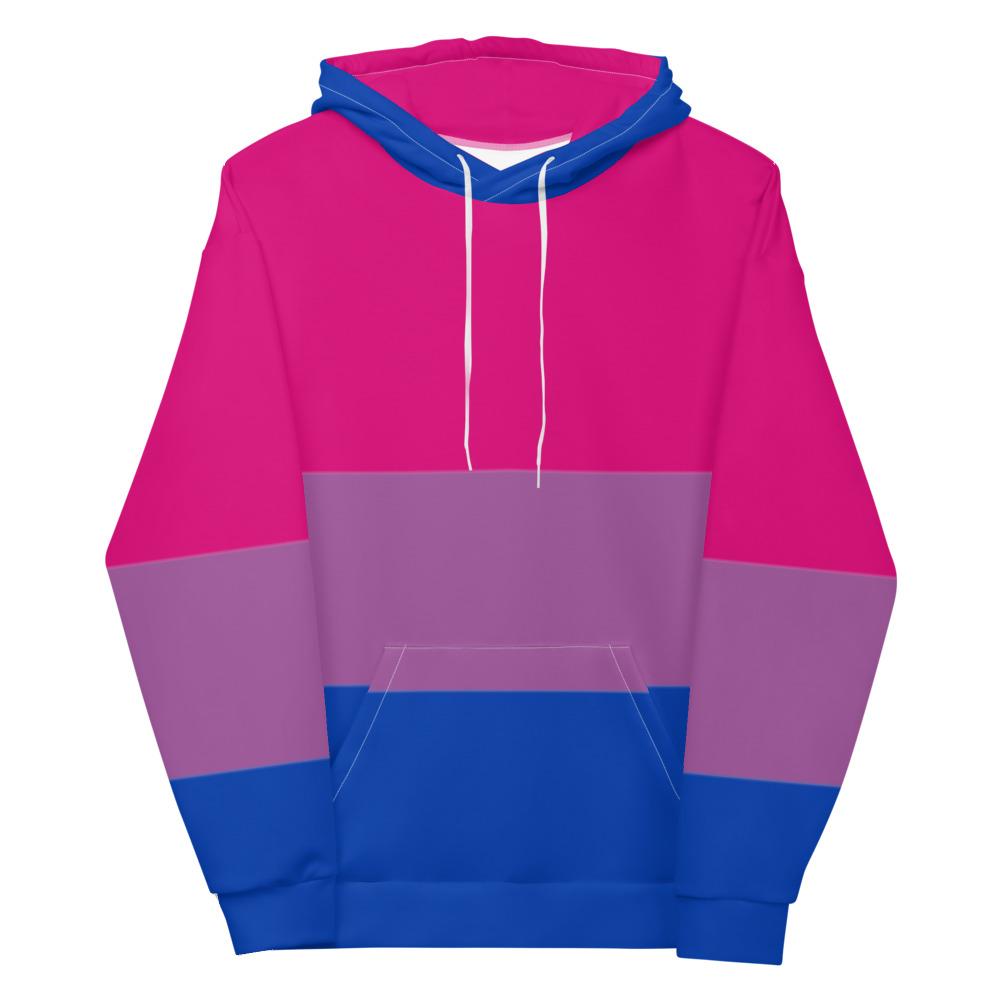  Bisexual Pride All-Over Hoodie by Queer In The World Originals sold by Queer In The World: The Shop - LGBT Merch Fashion