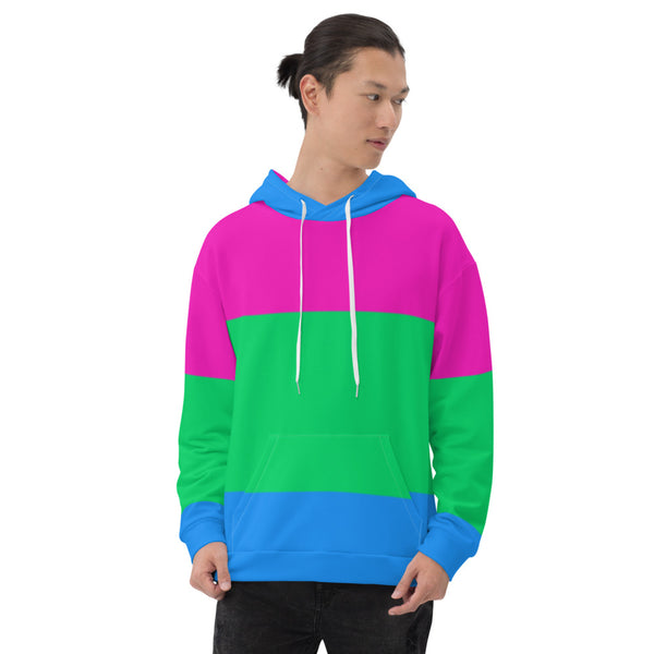  Polysexual Pride All-Over Hoodie by Queer In The World Originals sold by Queer In The World: The Shop - LGBT Merch Fashion