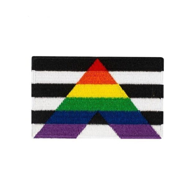  Straight Ally Flag Iron On Embroidered Patch by Queer In The World sold by Queer In The World: The Shop - LGBT Merch Fashion